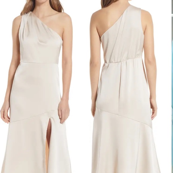 SAM EDELMAN One-Shoulder Satin Midi Dress - Picture 4 of 12